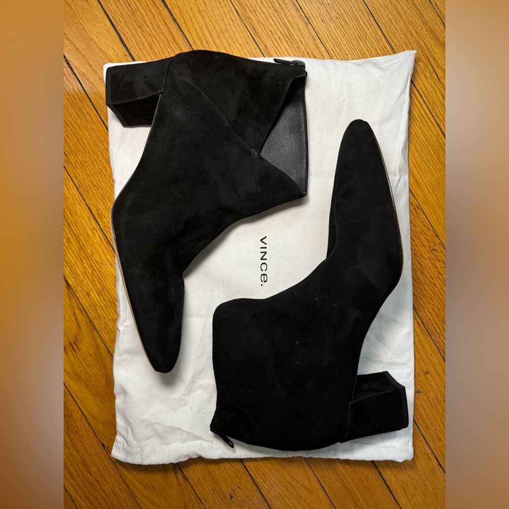 Vince Black Swede Booties